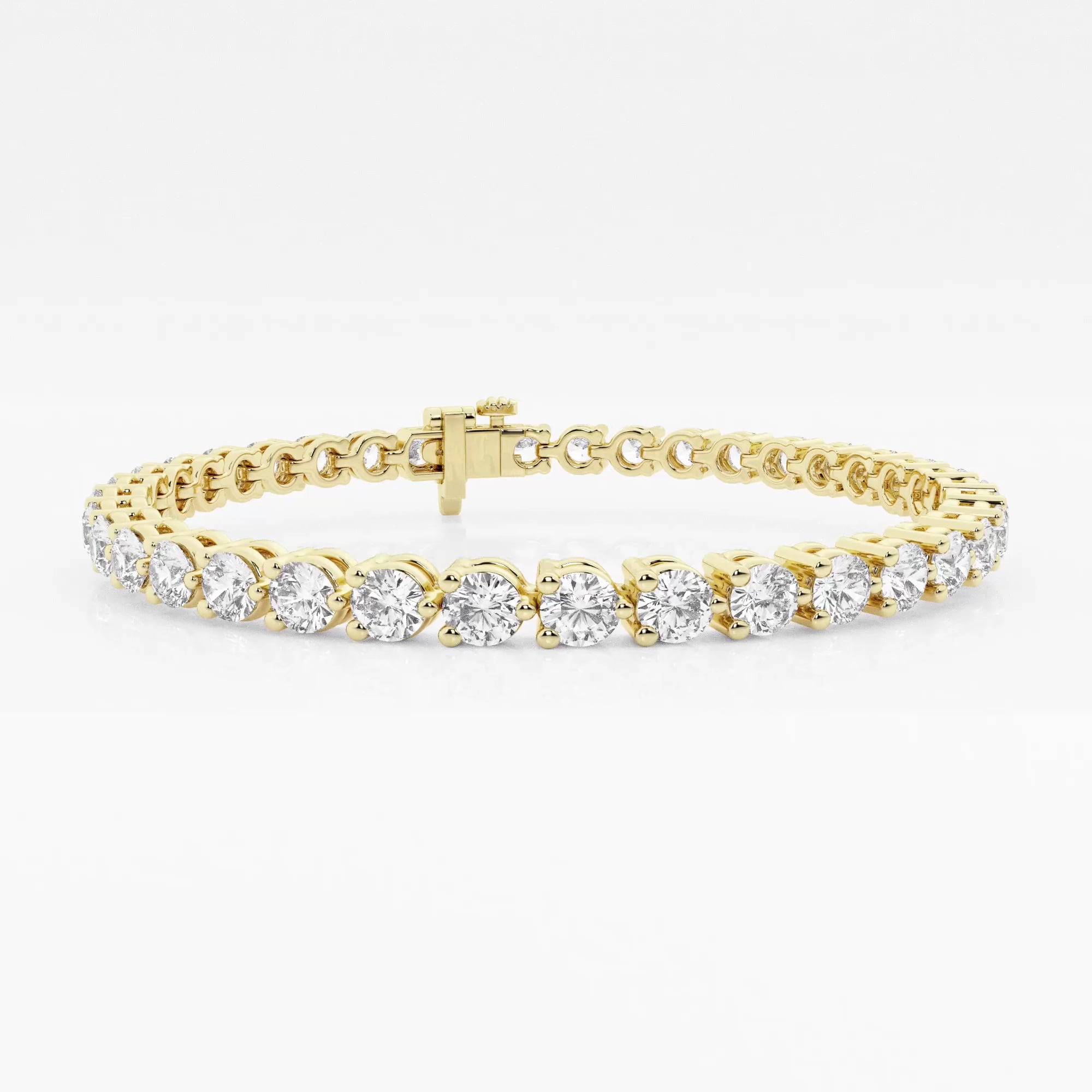 product video for 8 ctw Round Lab Grown Diamond Three-Prong Tennis Bracelet - 7 Inches