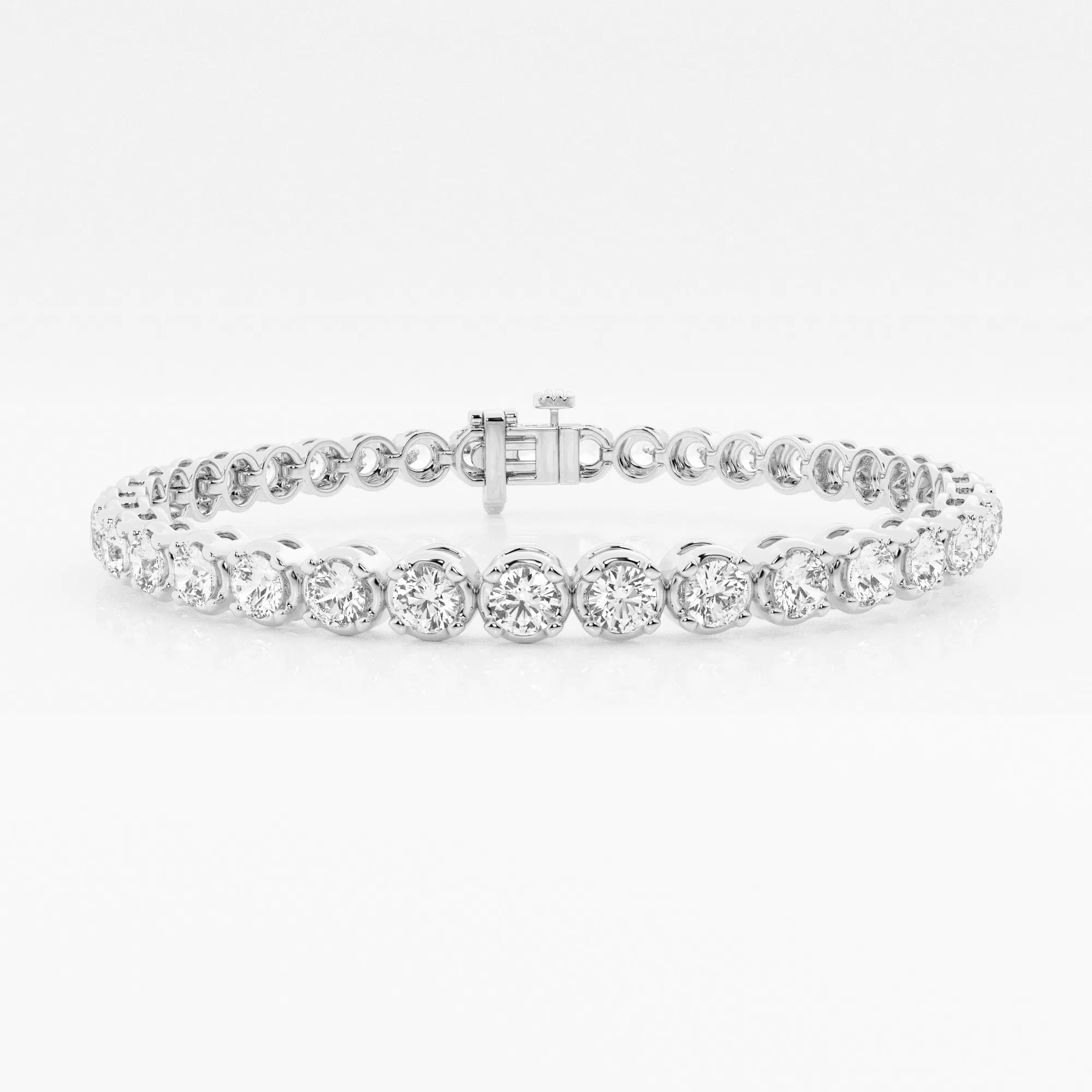 product video for 7 ctw Round Lab Grown Diamond Four-Prong Tennis Bracelet - 7 Inches
