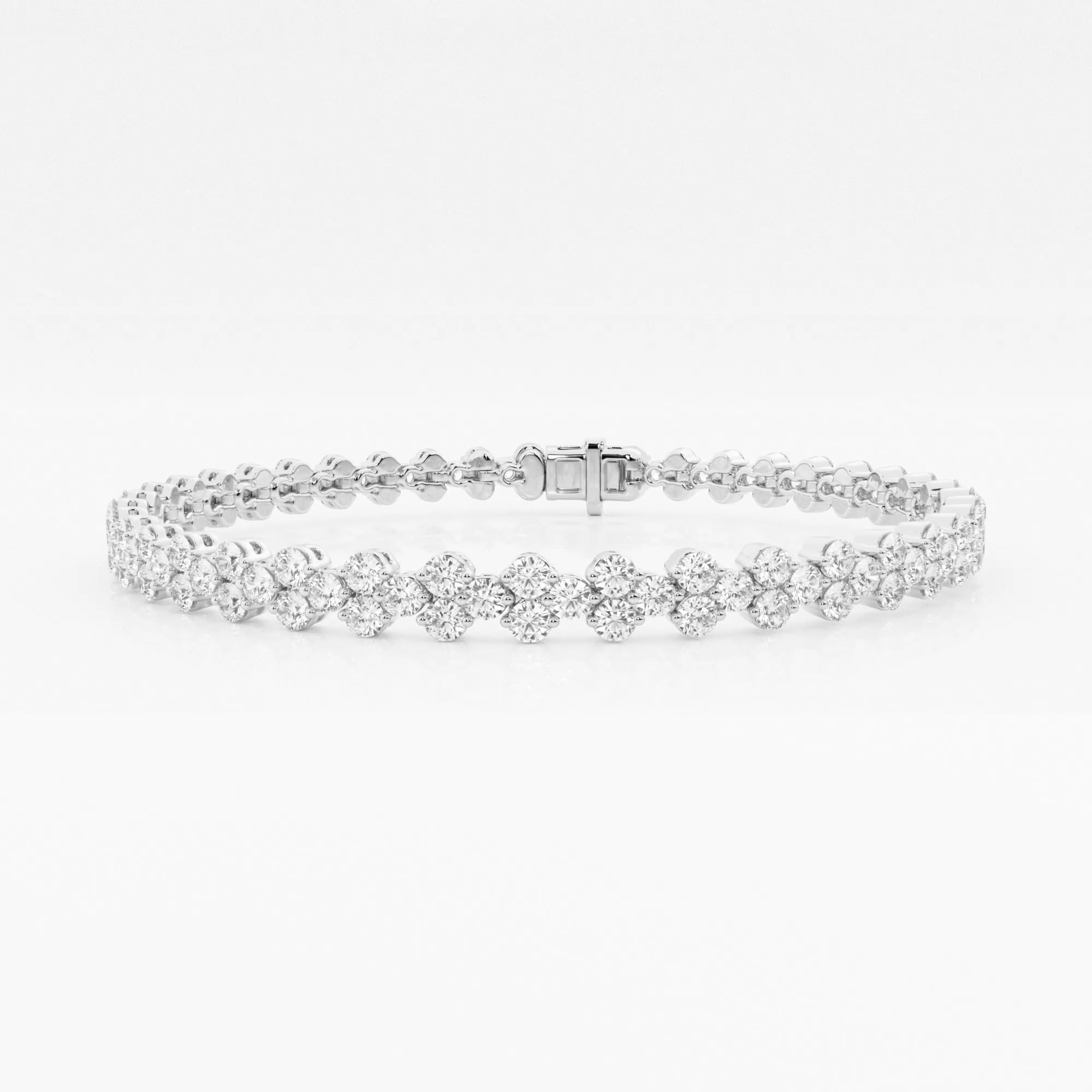 product video for 4 ctw Round Lab Grown Diamond Double Row Fashion Bracelet - 7 Inches