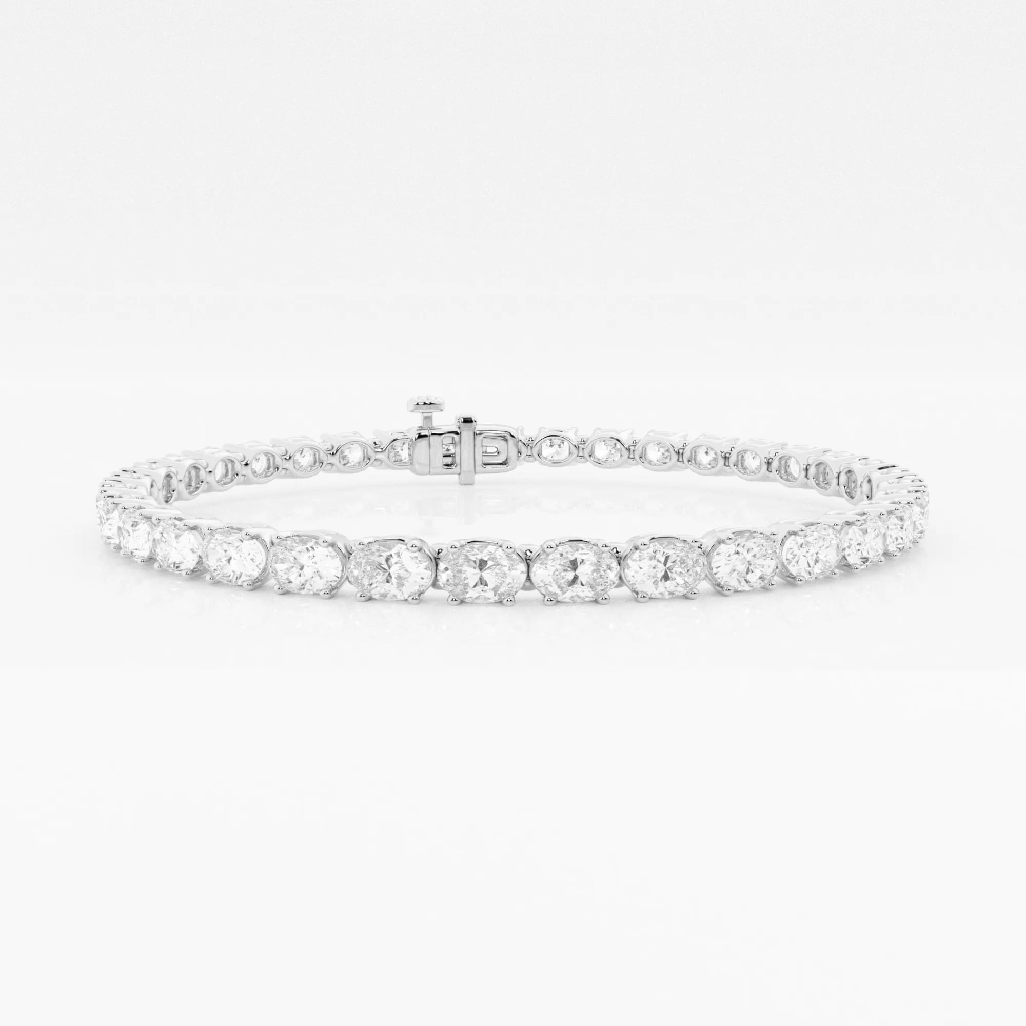 product video for 7 ctw Oval Lab Grown Diamond East-West Tennis Bracelet - 7 Inches