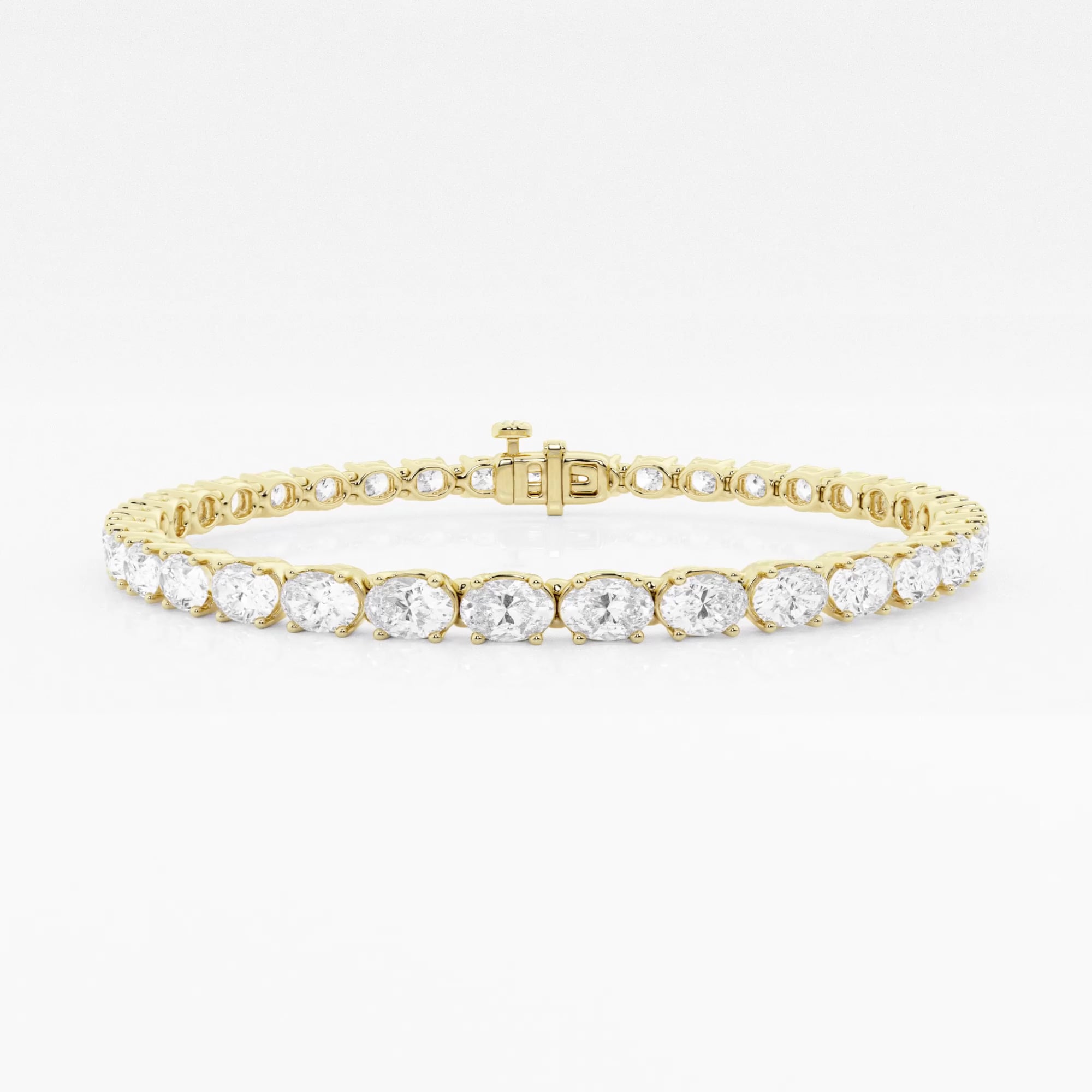 product video for 7 ctw Oval Lab Grown Diamond East-West Tennis Bracelet - 7 Inches