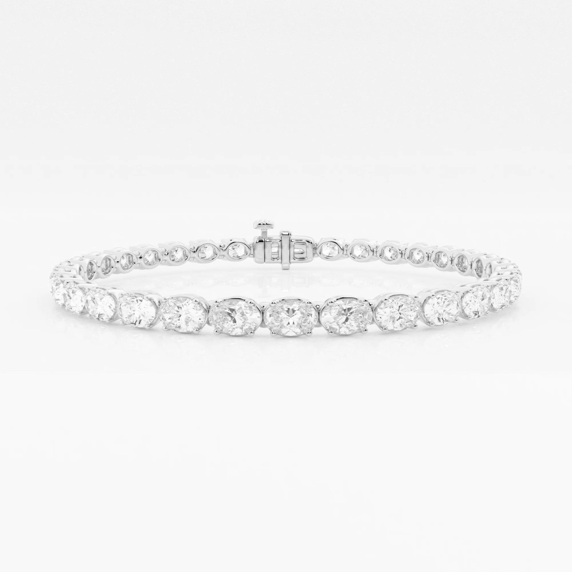 product video for 8 ctw Oval Lab Grown Diamond East-West Tennis Bracelet - 7 Inches