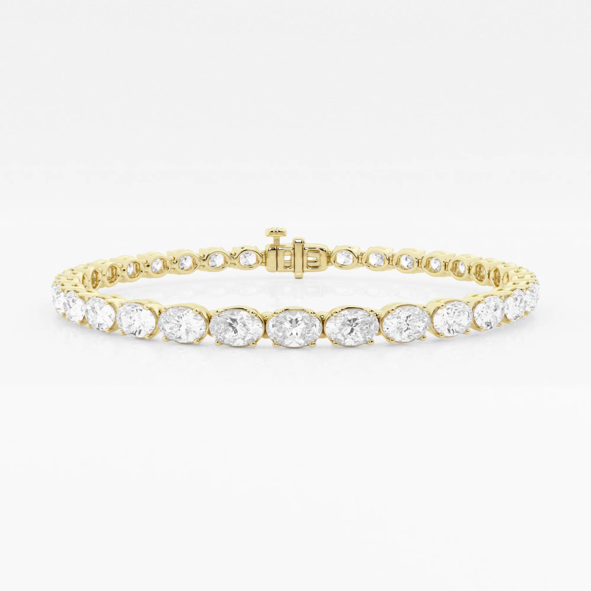product video for 8 ctw Oval Lab Grown Diamond East-West Tennis Bracelet - 7 Inches