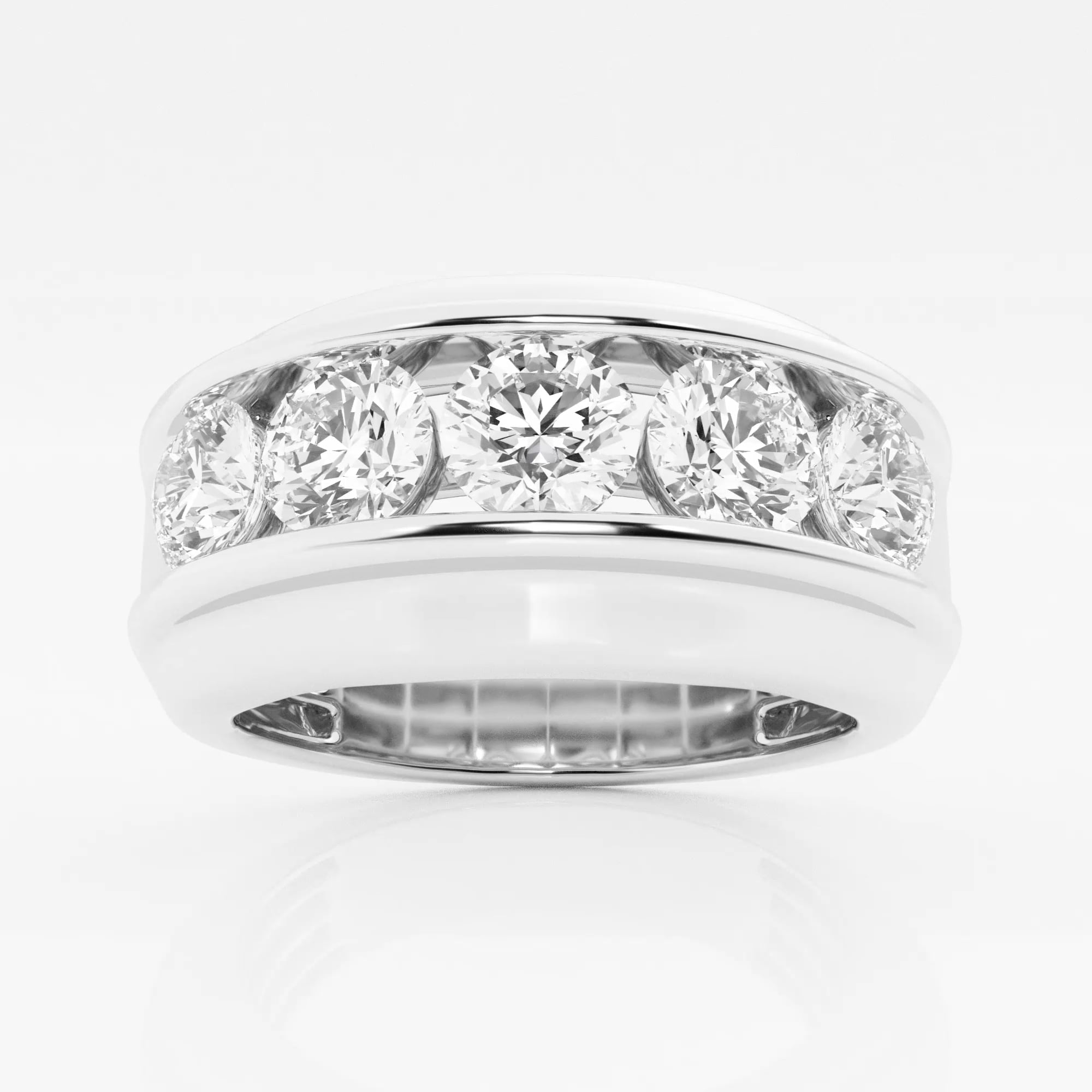 3 ctw Round Lab Grown Diamond Mens Channel Set Wedding Band