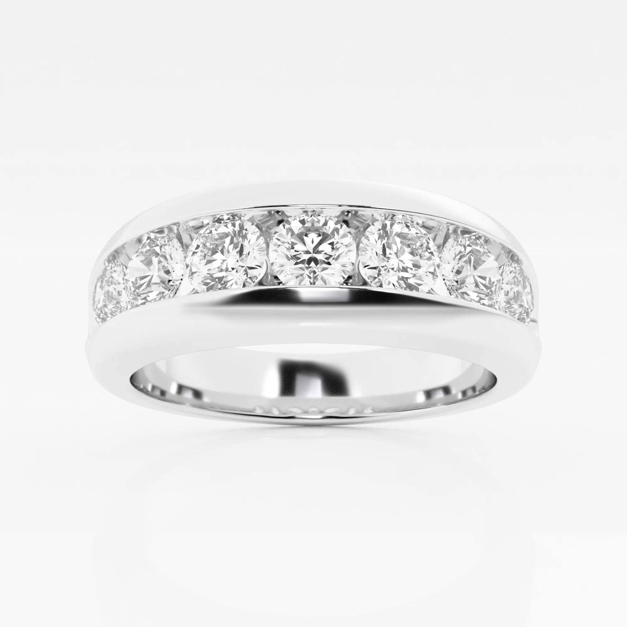 product video for 2 ctw Round Lab Grown Diamond Men's Channel Set Wedding Band