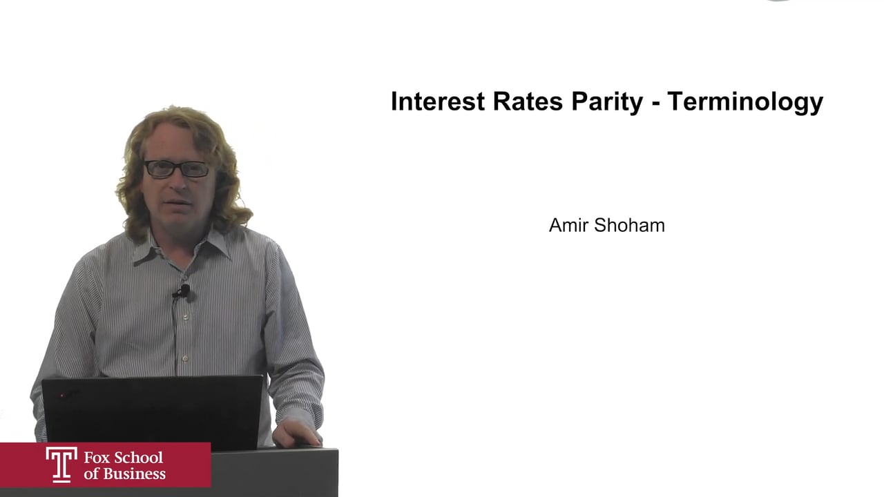Interest Rates Parity – Terminology