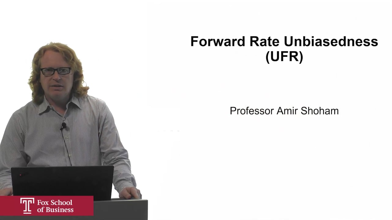 Forward Rate Unbiasedness (UFR)