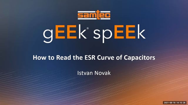 Webinar: How to Read the ESR Curve of Capacitors