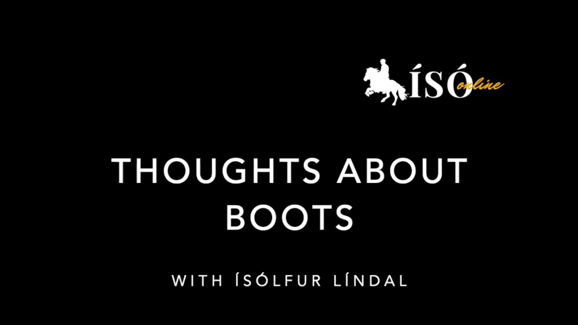 Thoughts about boots