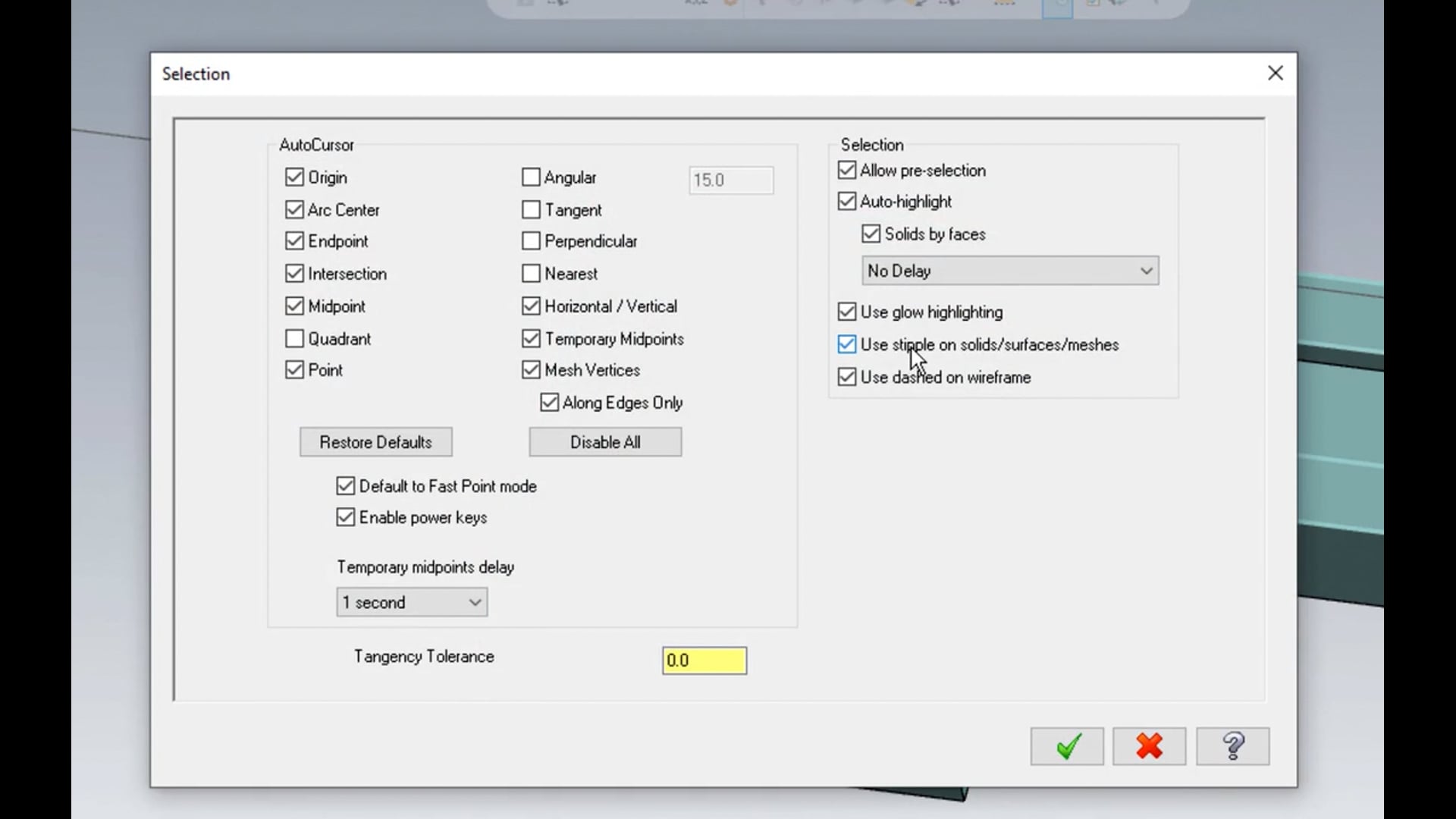 Geometry Selection and Chaining