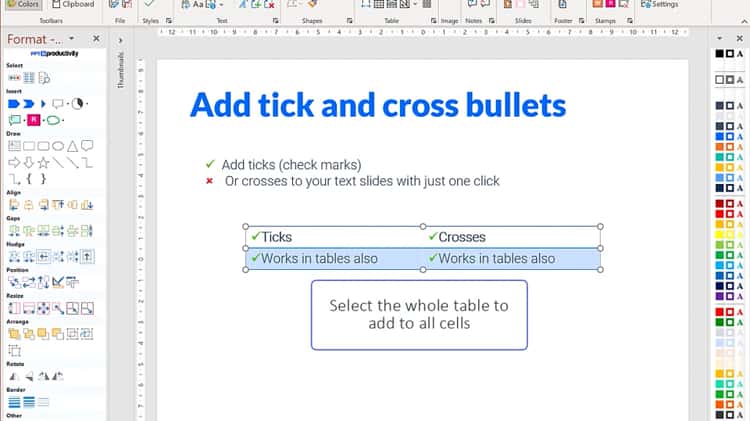 Four X cross ✗ choices in Word, Excel, PowerPoint and Outlook