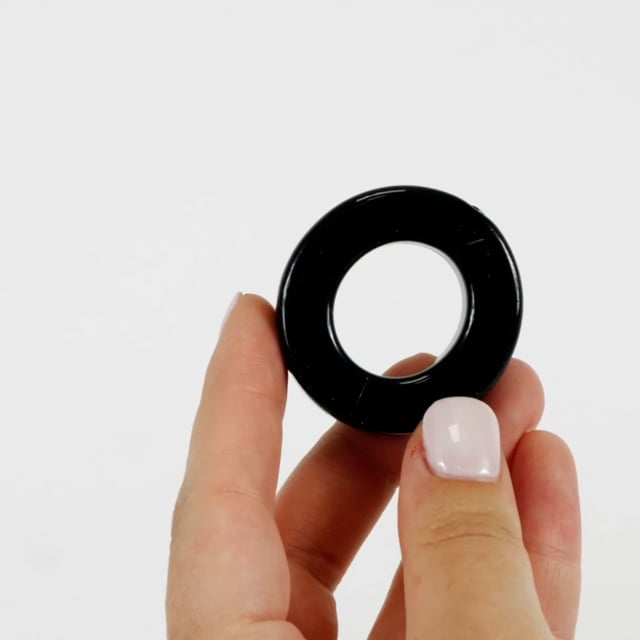 Anneau de Pénis Rigide Noir & Transparent