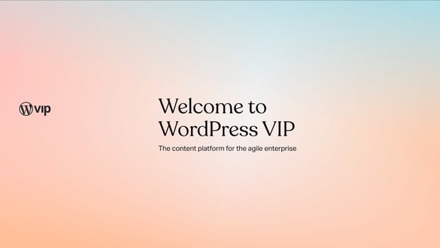 Thumbnail for: WordPress VIP Demo Video