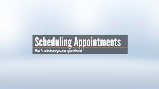 Scheduling an Appointment