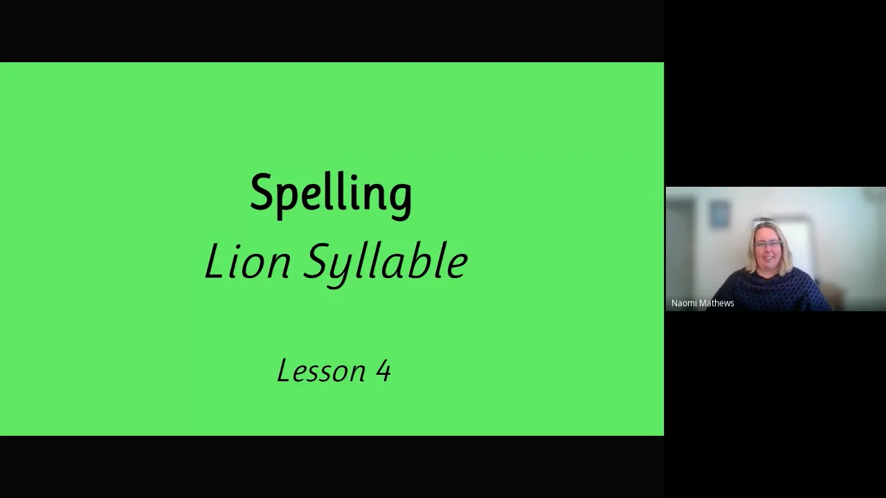 4 Spelling Lion Syllables on Vimeo
