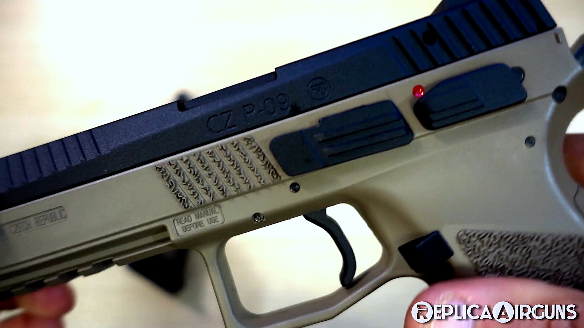 ASG CZ P-09 Threaded Barrel CO2 Blowback Airsoft Pistol Table Top Review