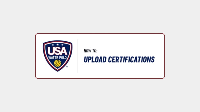 How to upload certifications