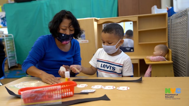 preschool children in classroom