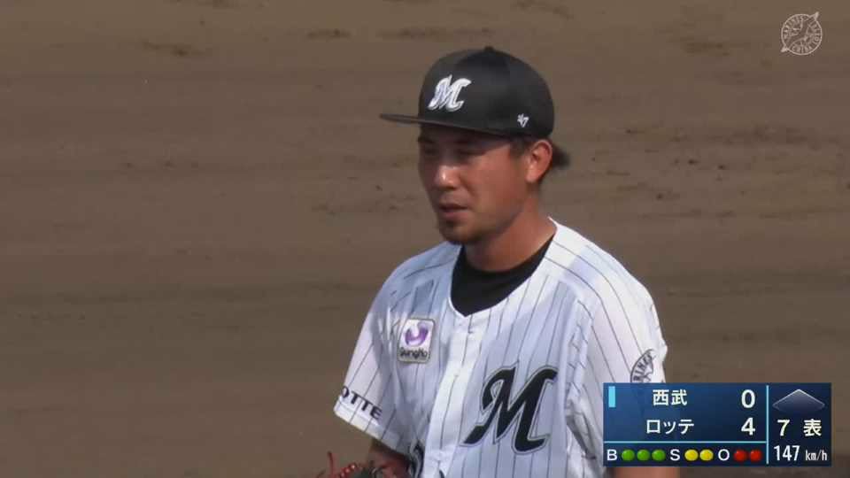 【ファーム】相手に流れは渡さない!! マリーンズ・石崎 3者凡退に抑える好リリーフ!! 2021/8/28 M-L(ファーム)