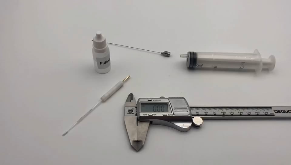 AgCl Ag ion reference electrode 2mm 50mm glass rod