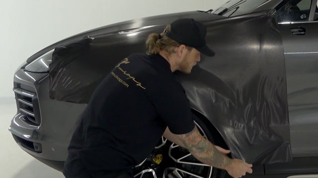 How to vinyl wrap a front grill. By @ckwraps 