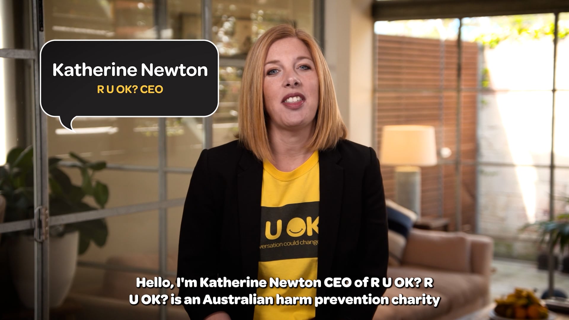 Are they really OK? Ask them today - R U OK? CEO Katherine Newton (cc)