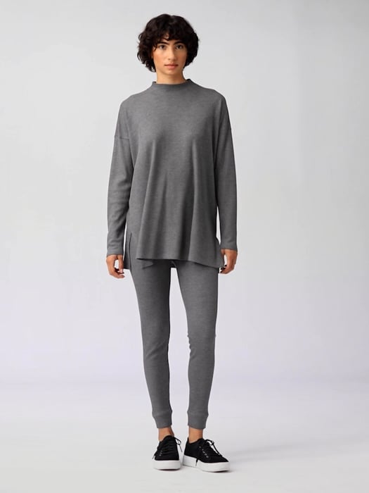 Cozy Waffle Knit High-Waisted Leggings | EILEEN FISHER