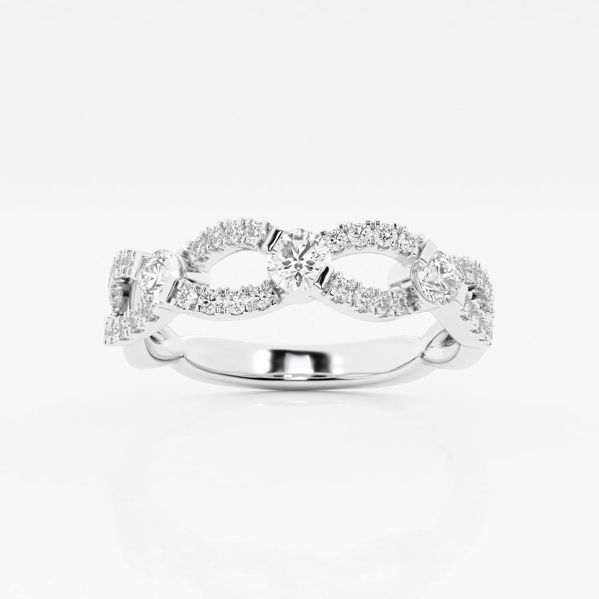 product video for 1/2 ctw Round Lab Grown Diamond Stackable Infinity Ring