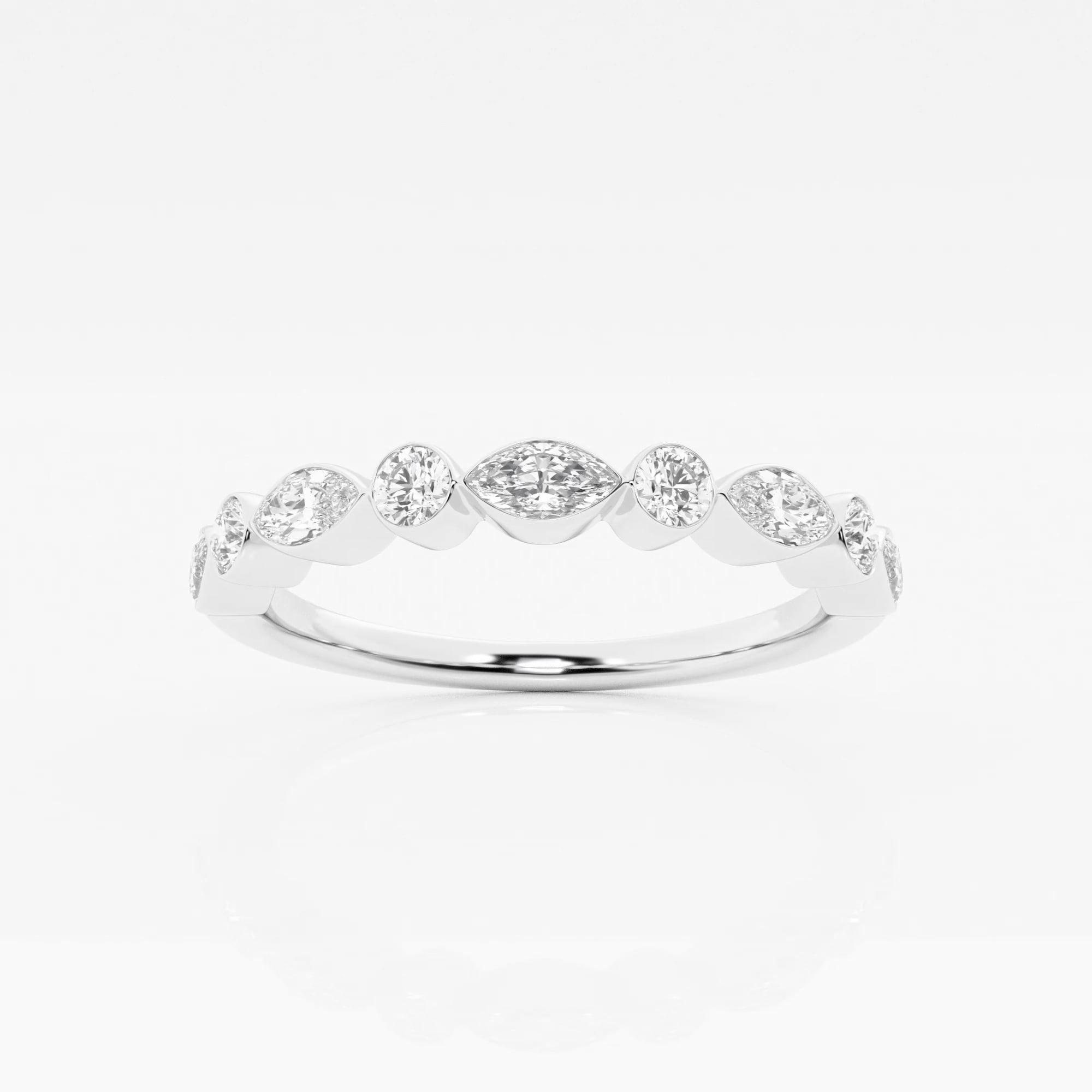 product video for 3/8 ctw Round and Marquise Lab Grown Diamond Stackable Ring