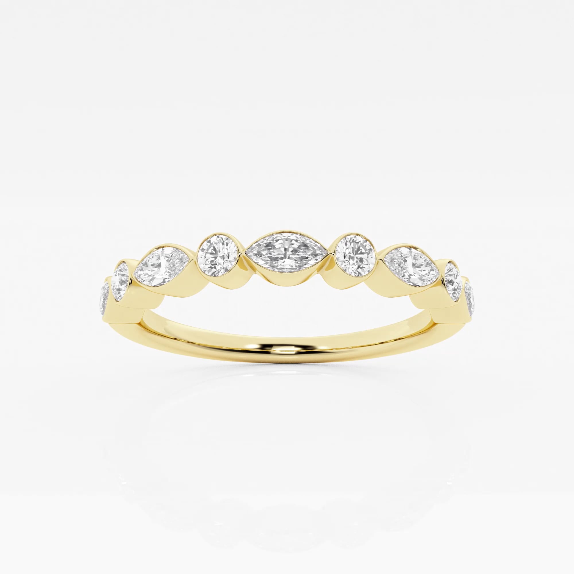 product video for 3/8 ctw Round and Marquise Lab Grown Diamond Stackable Ring