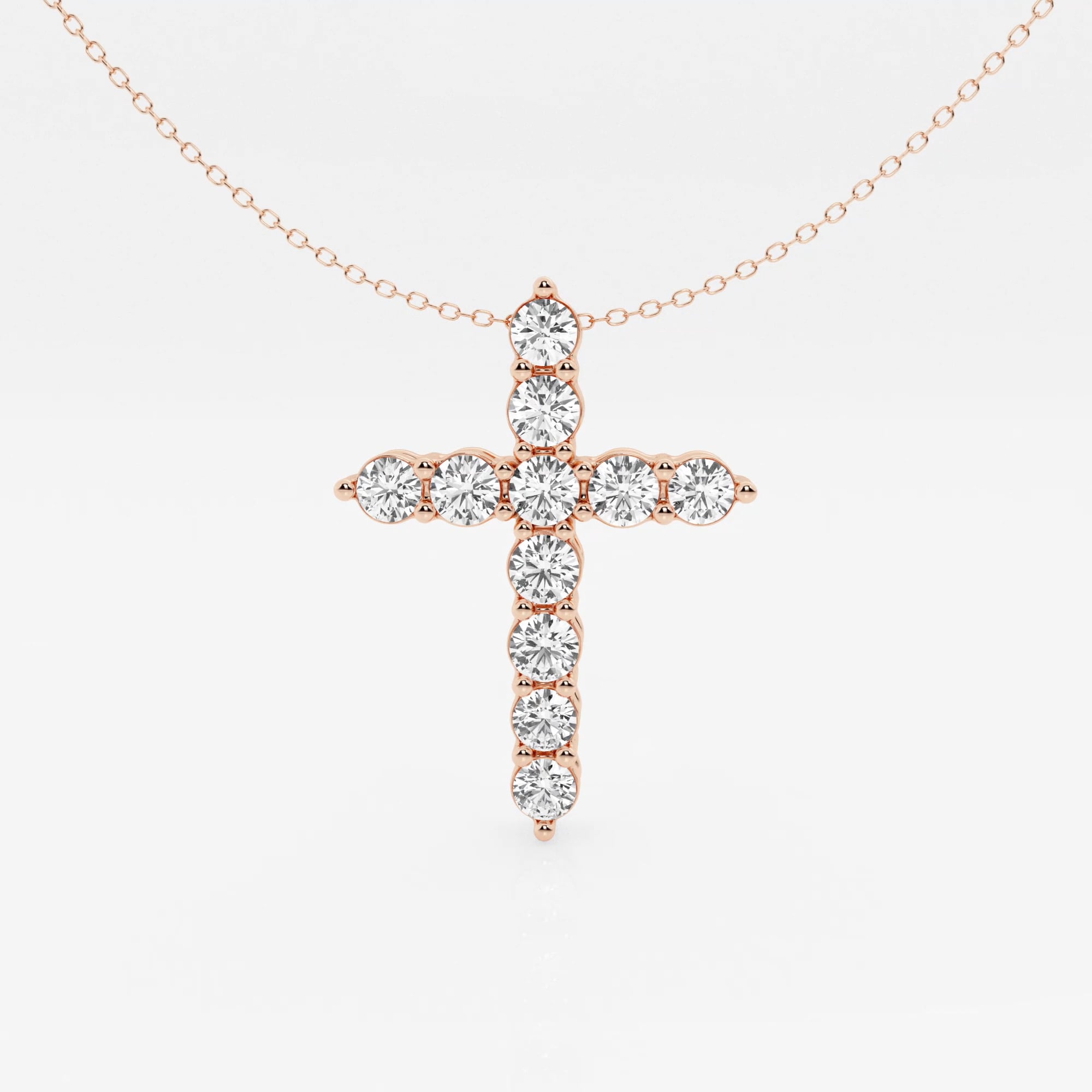 ネックレス・ペンダント Round Brilliant Gradient Cross Necklace #3729 Designer fashion, Seoul-fully created | W Concept