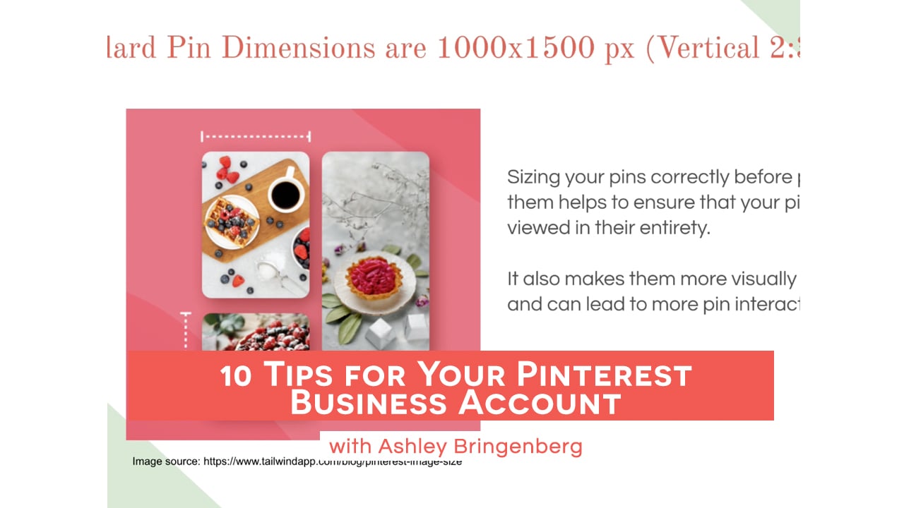 10 Tips for Pinterest with Ashley Bringenberg