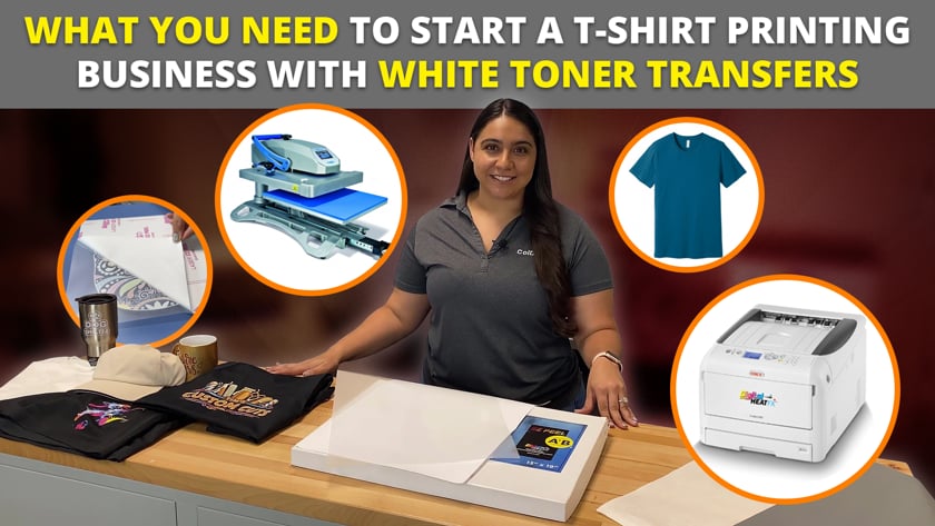 Luminaris 200 White Toner Transfer Printer + Heat Press Premium Bundle