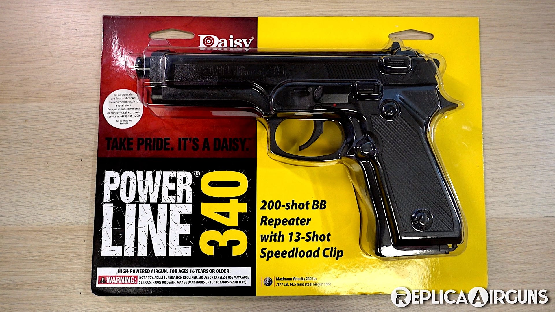 Daisy Powerline 340 Spring BB Pistol Table Top Review