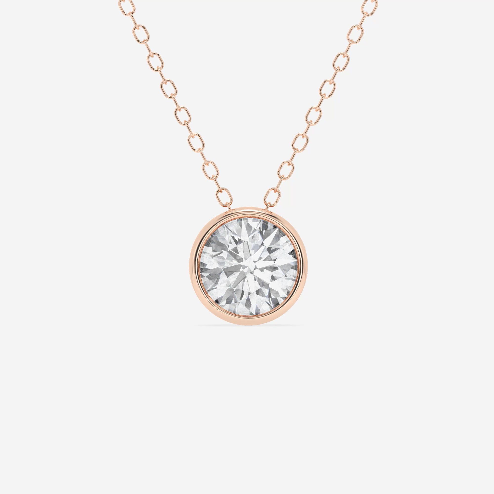 product video for 1 ctw Round Lab Grown Diamond Bezel Set Solitaire Pendant with Adjustable Chain