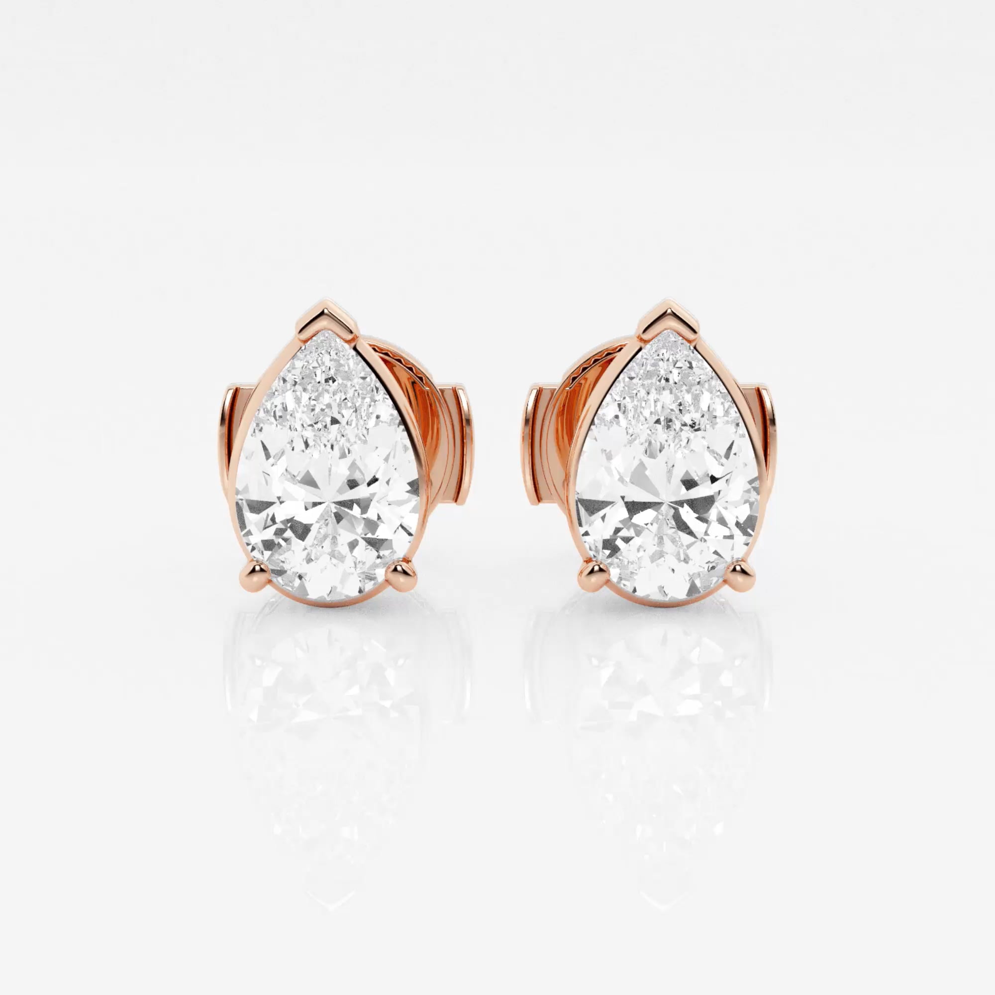 product video for 2 ctw Pear Lab Grown Diamond Solitaire Certified Stud Earrings