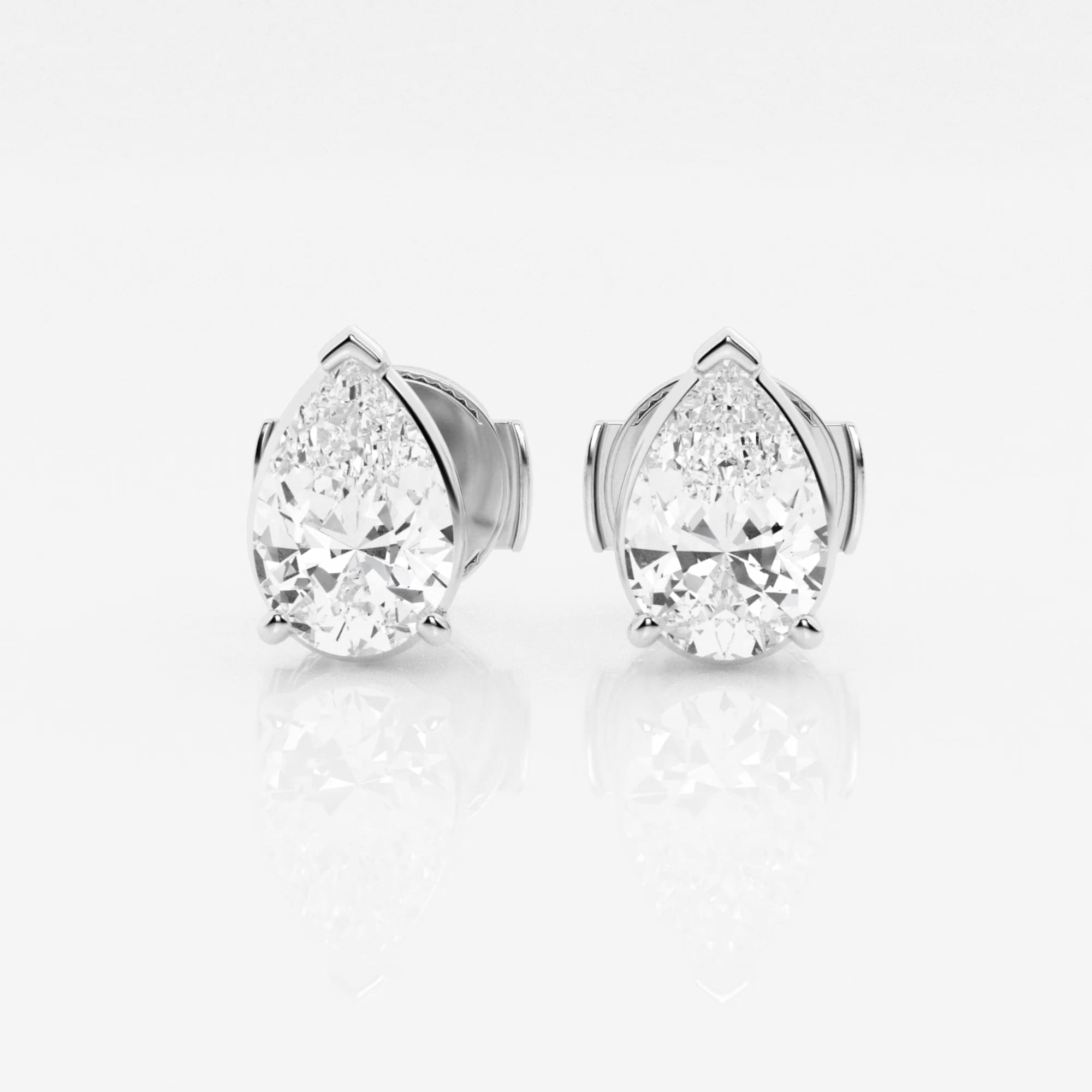 product video for 2 ctw Pear Lab Grown Diamond Solitaire Certified Stud Earrings