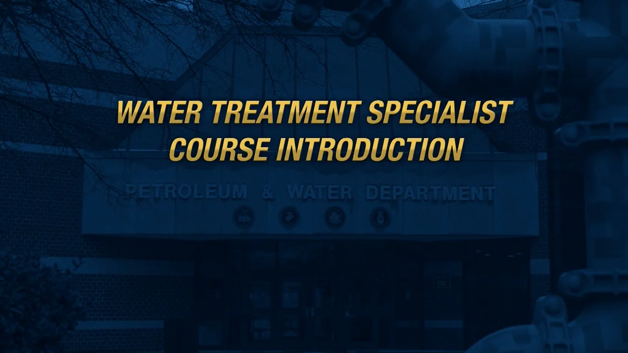 92W Water Treatment Specialist Course Introduction on Vimeo