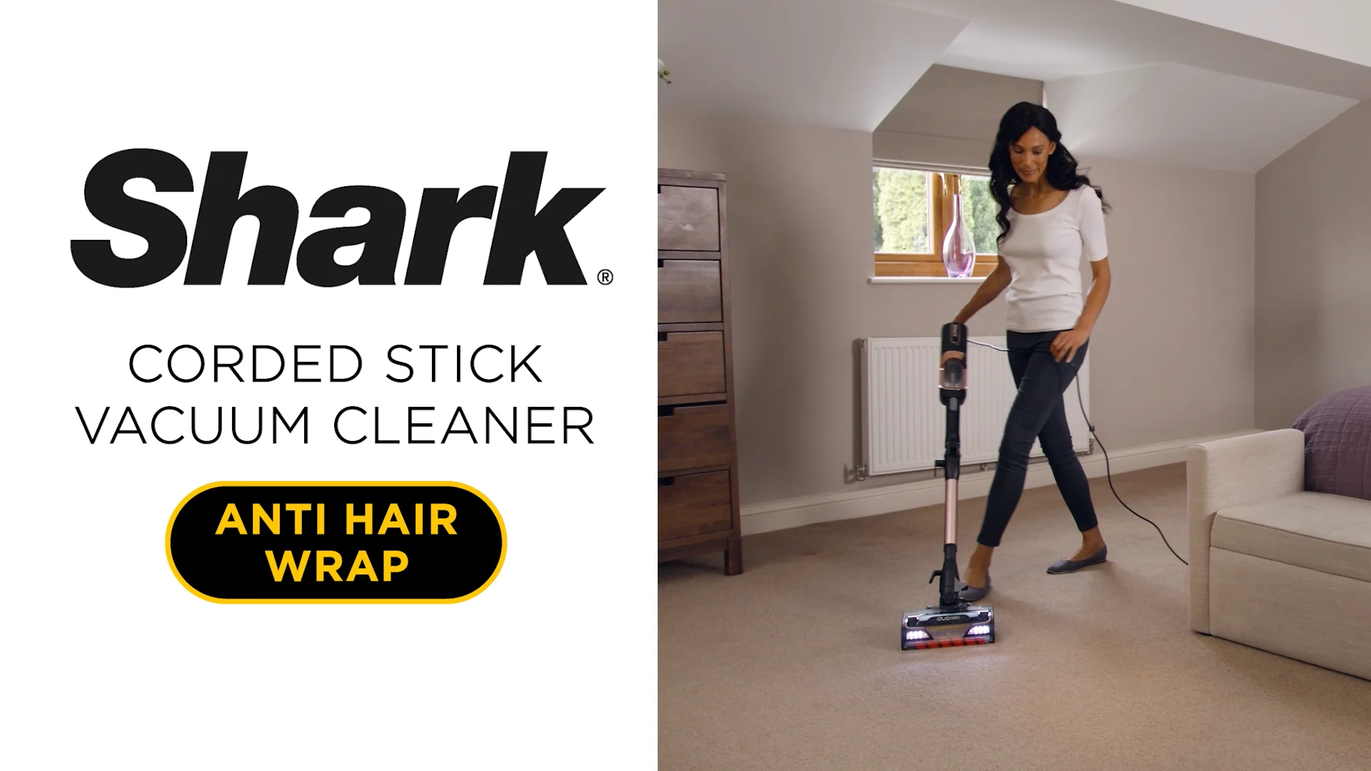 shark corded stick vacuum with anti hair wrap