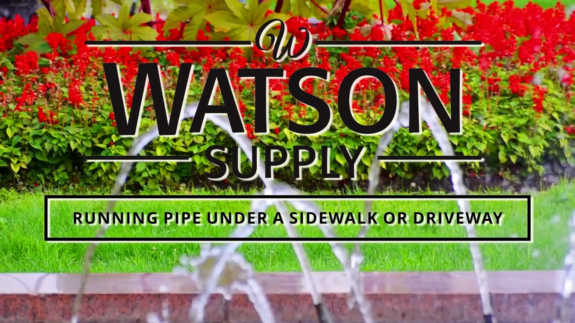Running Sprinkler Pipe Under a Sidewalk or Driveway on Vimeo