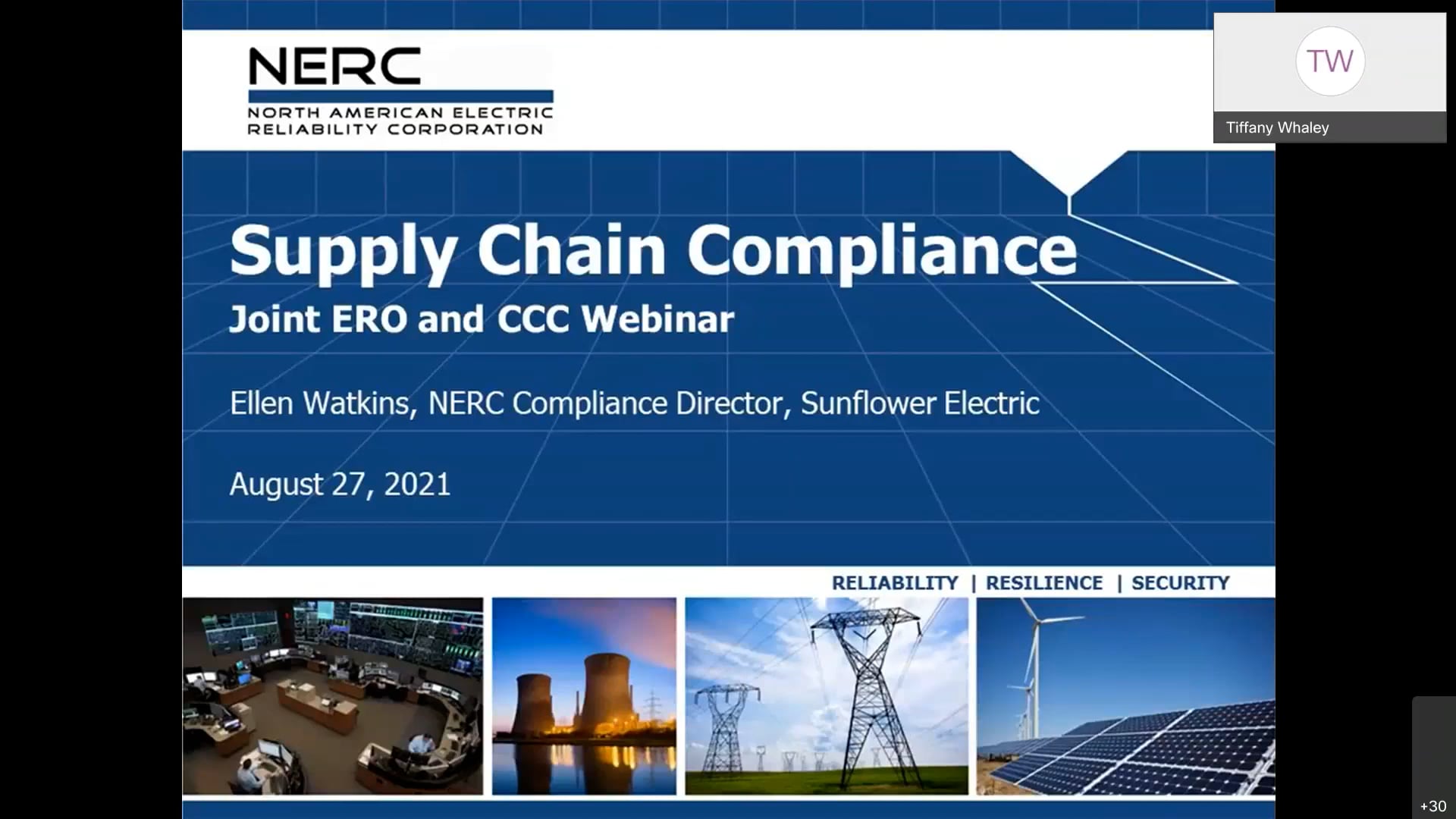 Supply Chain Working Group - Joint CCC ERO Enterprise Webinar on Supply ...