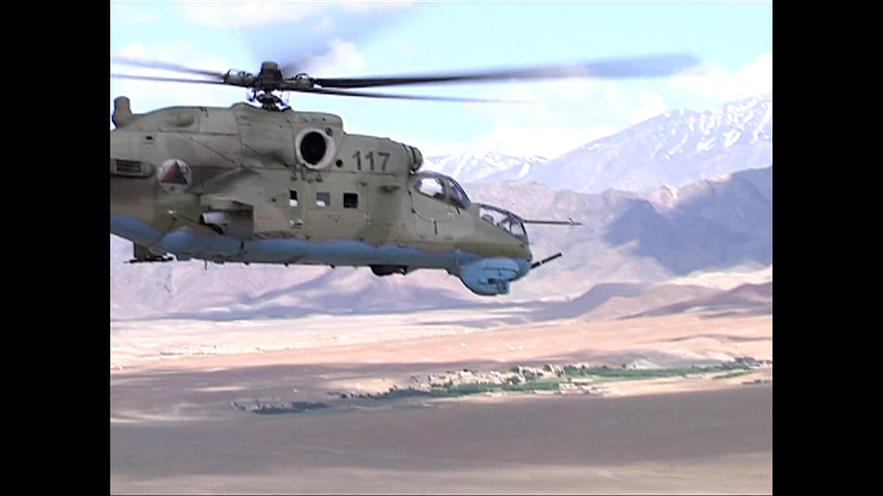 The Afghan Air Wing undertakes a Live-Fire Exercise for the Mi-24 Hind in 2010