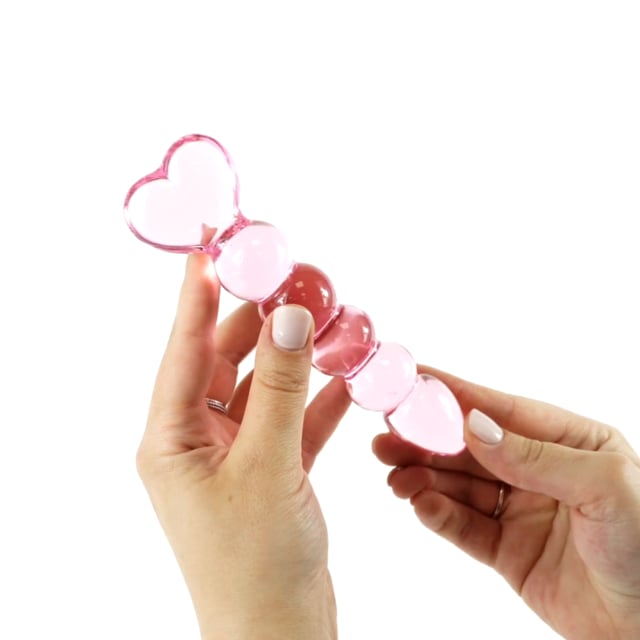 Chaîne Anale Cœur en Verre 154