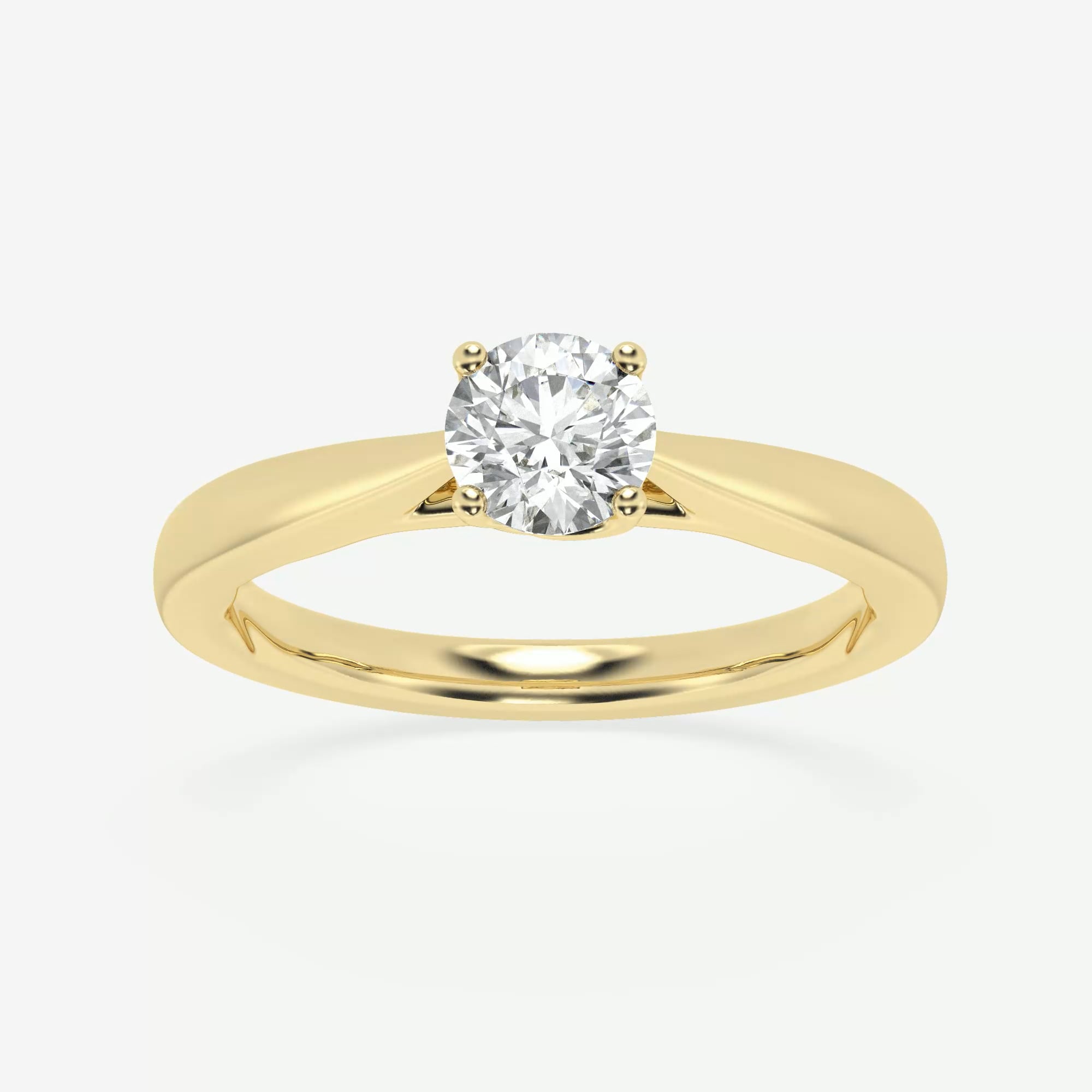 product video for 1/2 ctw Round Lab Grown Diamond Floral Solitaire Engagement Ring
