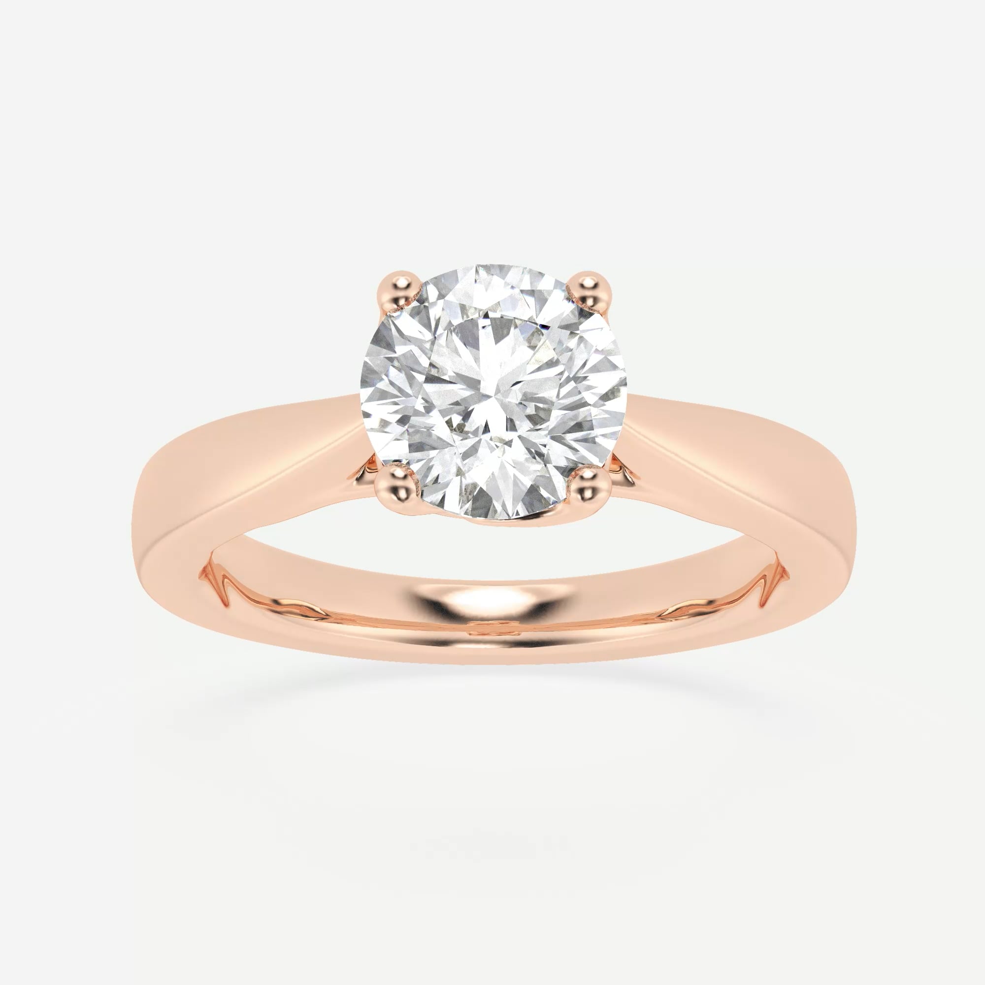 product video for 1 1/2 ctw Round Lab Grown Diamond Floral Solitaire Engagement Ring