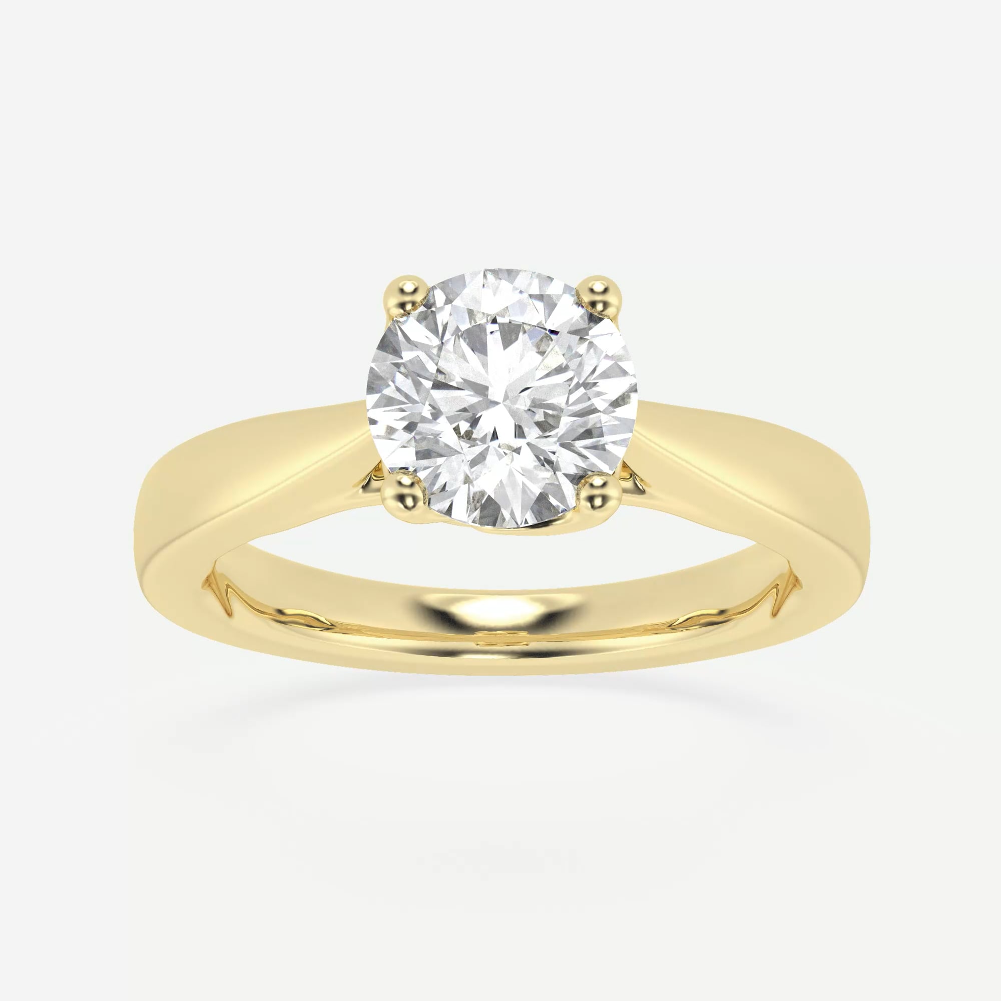 product video for 1 1/2 ctw Round Lab Grown Diamond Floral Solitaire Engagement Ring