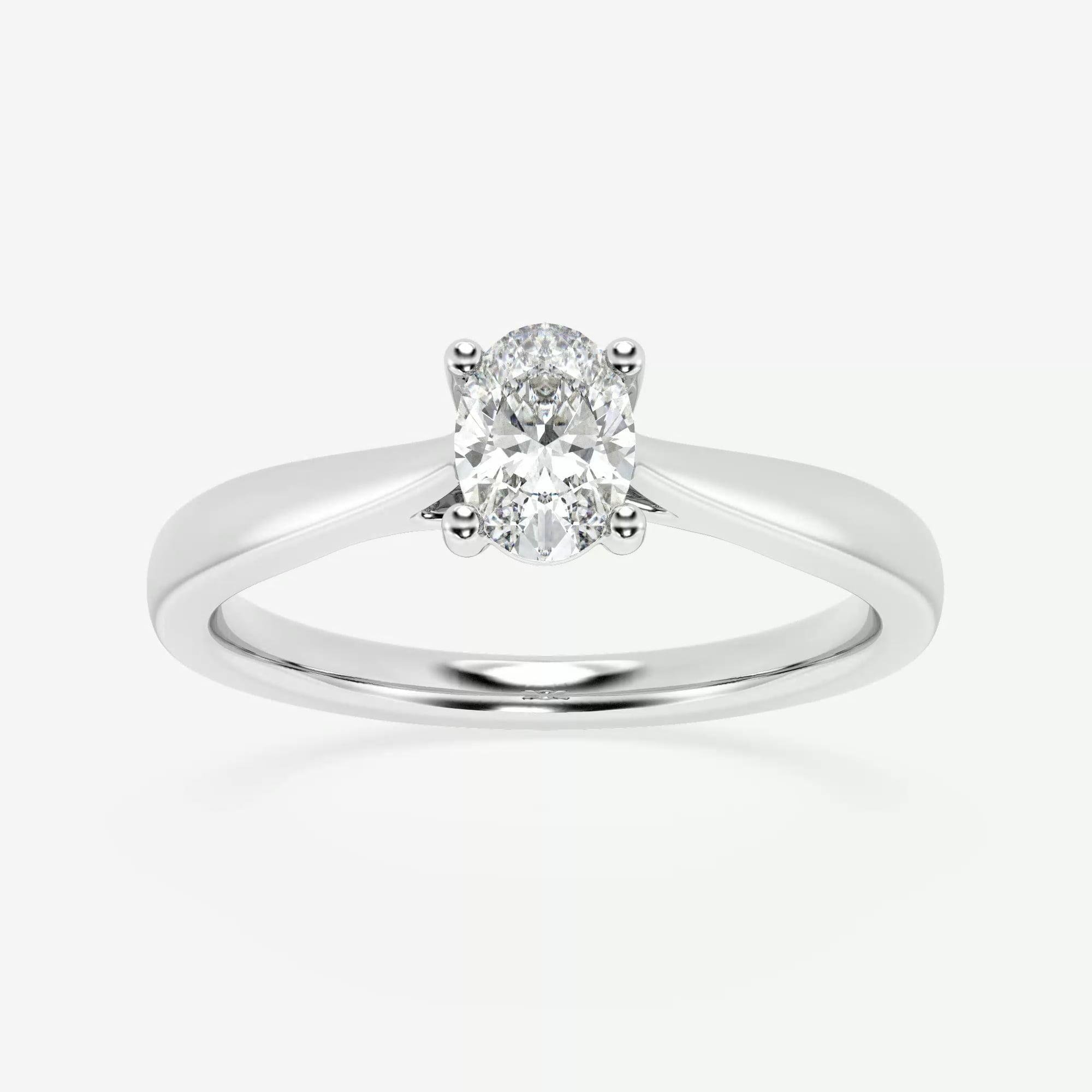 product video for 1/2 ctw Oval Lab Grown Diamond Trellis Solitaire Engagement Ring