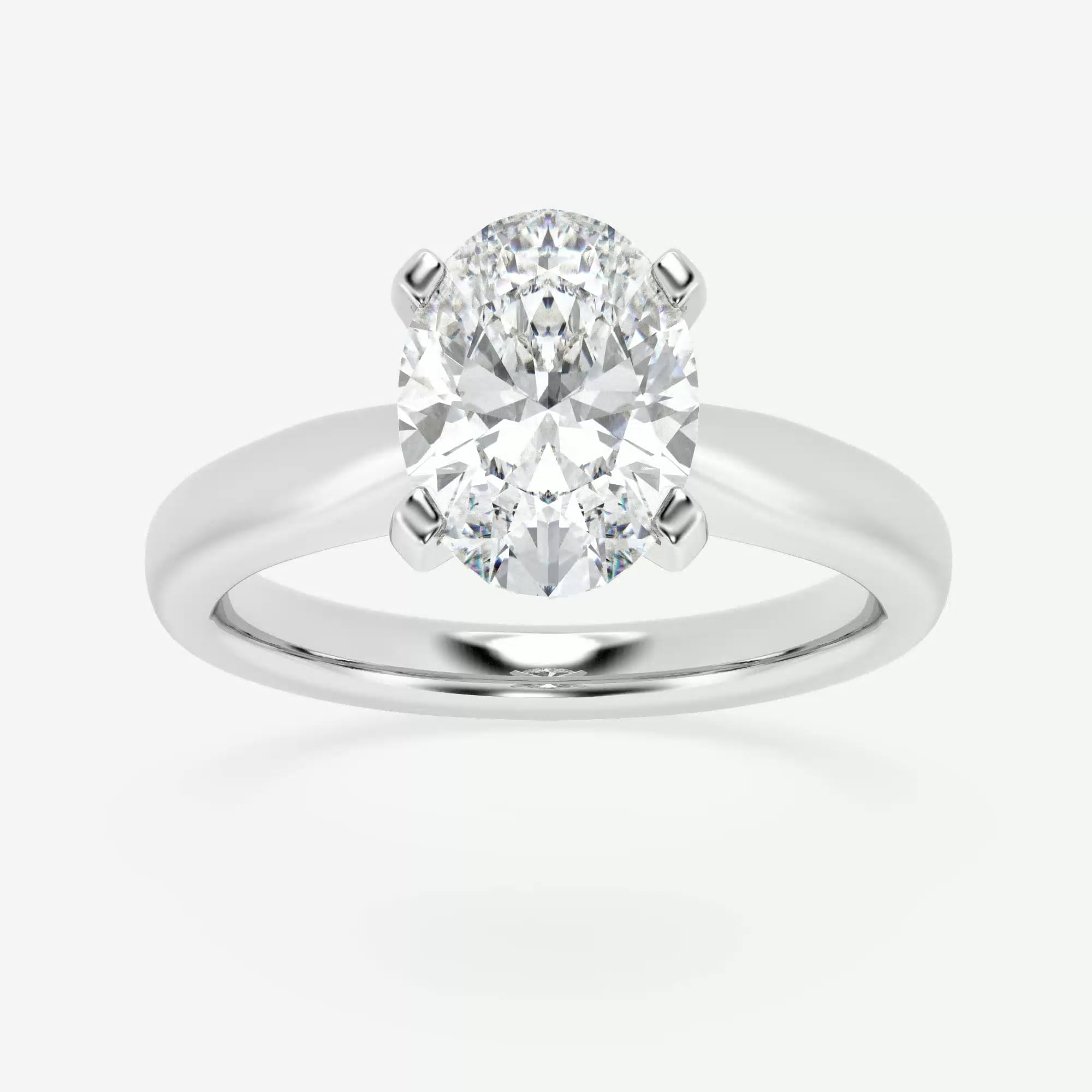 product video for 2 ctw Oval Lab Grown Diamond Cathedral Solitaire Engagement Ring