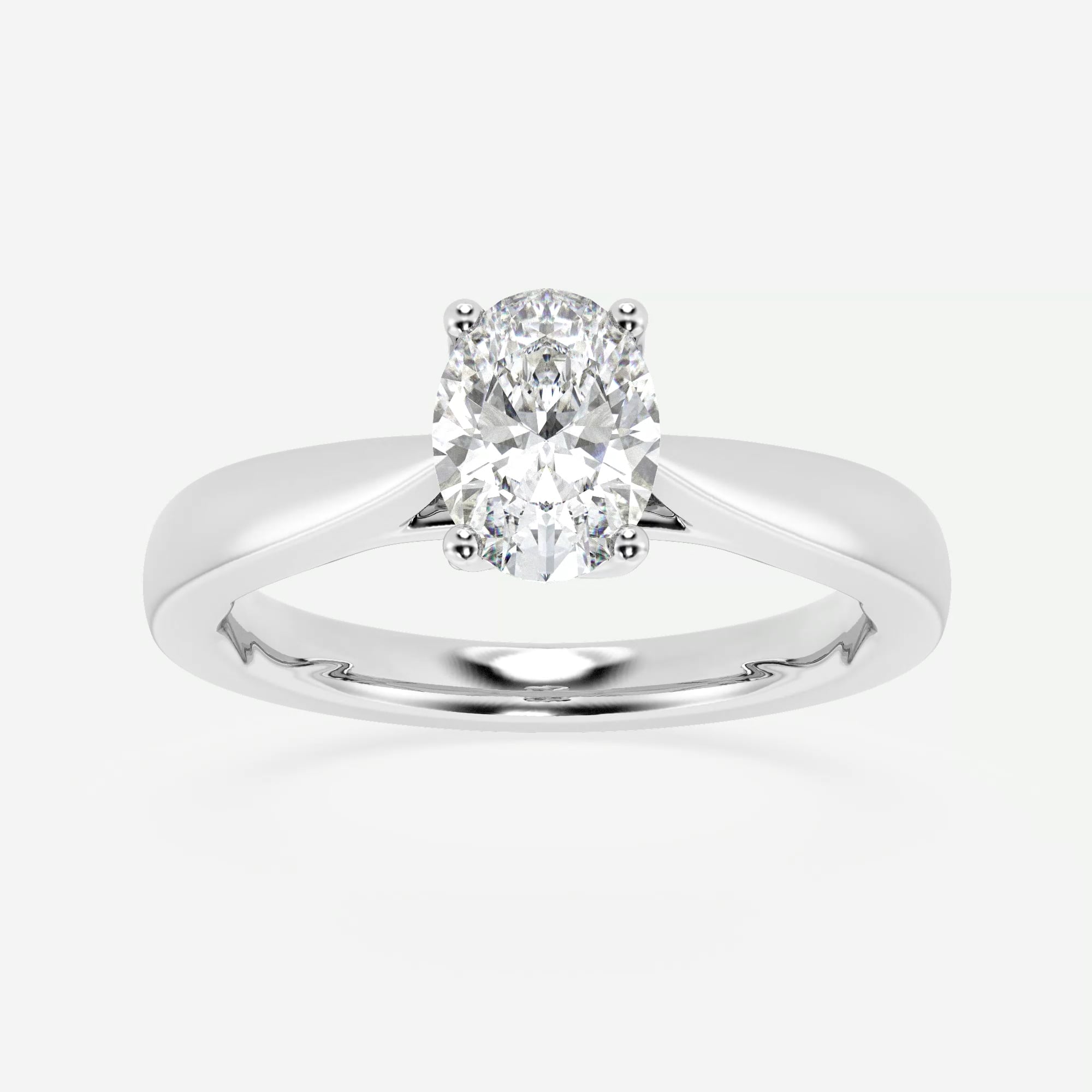 product video for 1 ctw Oval Lab Grown Diamond Floral Solitaire Engagement Ring