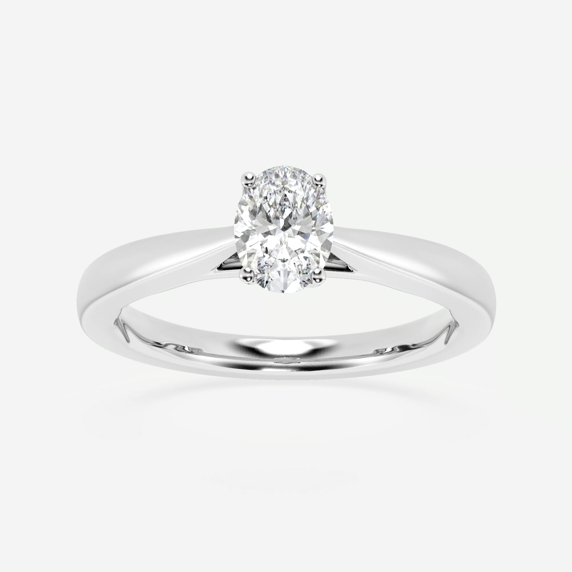 product video for 1/2 ctw Oval Lab Grown Diamond Floral Solitaire Engagement Ring